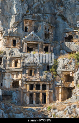 Le rovine della città antica di Myra in Demre, Turchia Foto Stock