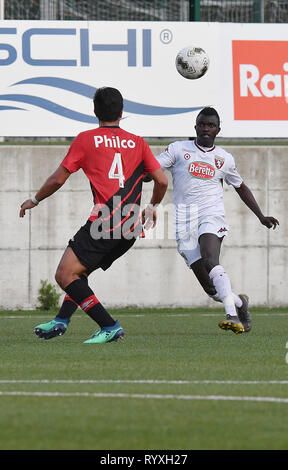 Foto LaPresse - Tano Pecoraro 15 03 2019 La Spezia - (Italia) Sport Calcio Torino-Athletico Paranaense Viareggio Cup 2019 - Stadio "Centro Ferdeghini" nella foto: juwara foto LaPresse - Tano Pecoraro 15 marzo 2019 Città La Spezia - (Italia) Sport Soccer Torino-Athletico Paranaense Viareggio Cup 2019 - "Centro Ferdeghini" Stadium nel pic: juwara Foto Stock