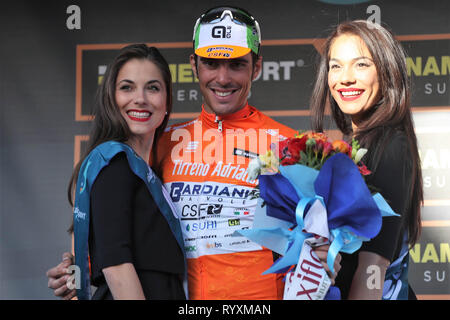 Foligno, Italia. Xv Mar, 2019. Mirco Maestri di Bardiani - CSF durante il 3eme etape Pomarance - Foligno Tirreno - Adriatico foto - Laurent Lairys /MAXPPP Credito: Laurent Lairys/Agence Locevaphotos/Alamy Live News Foto Stock