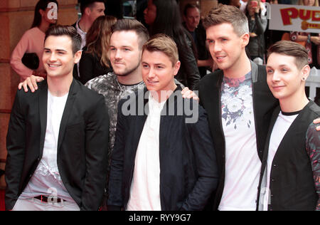 Jul 13, 2014 - Londra, Inghilterra, Regno Unito - Pudsey il cane: Il film Premiere mondiale a La Vue Cinema nel quadrato di Leicester, Londra Foto Mostra: Callabro Foto Stock