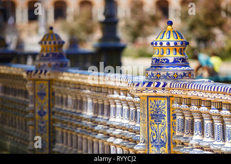 Plaza de Espana, Piazza di Spagna, a Siviglia Foto Stock