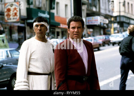 LEONARD NIMOY, William Shatner, STAR TREK IV: IL VIAGGIO DI RITORNO, 1986 Foto Stock