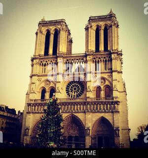 Natale a Notre Dame de Paris Foto Stock