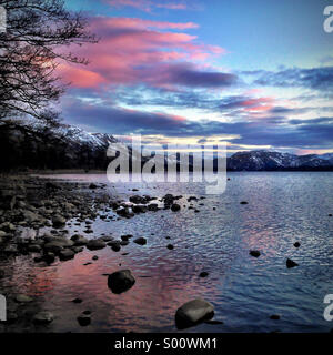 Sunset over Ullswater nel distretto del Lago Foto Stock