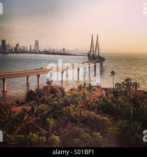 Bella Bandra worli sealink da lands end Bandra fort. Foto Stock