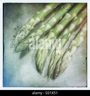 Punte di asparagi Foto Stock