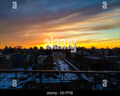 New York City vista da Brooklyn Foto Stock