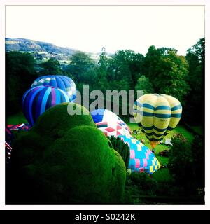 I palloni ad aria calda sempre pronto a volare Foto Stock