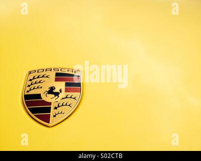 Porsche 911 auto sportiva il badge Foto Stock