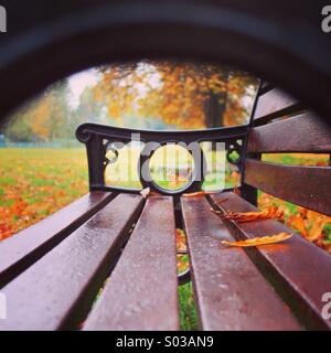 Una sede nel parco Foto Stock