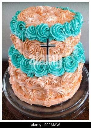 Prima comunione torta Foto stock - Alamy