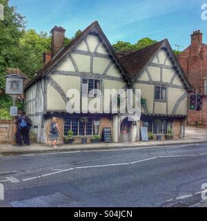Chesil street canonica, Winchester, Hampshire, Inghilterra. Foto Stock
