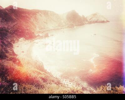 Vista del Golden State dal percorso 1 Big Sur in California Foto Stock