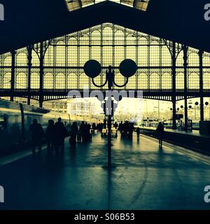 Vista della Gare du Nord, Parigi, Francia Foto Stock