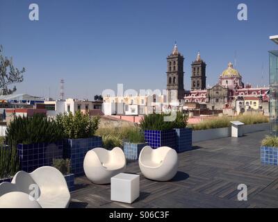 Museo Amparo tetto, Puebla , Messico Foto Stock