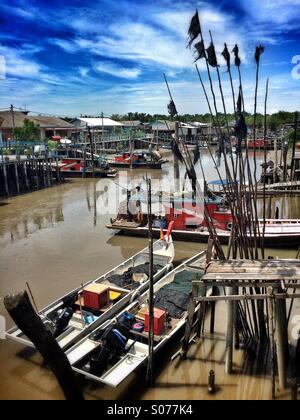 Malaysia Crab Island villaggio di pescatori Pulau Ketam Foto Stock