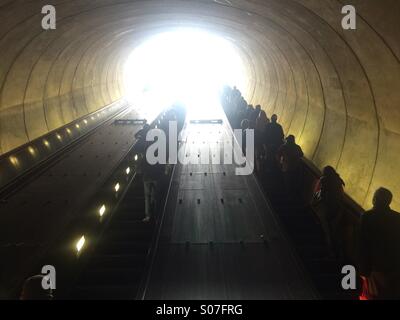 Washington DC e la stazione della metropolitana di DuPont Circle Foto Stock