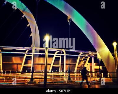 White Horse passerella, Wembley, London, Regno Unito Foto Stock