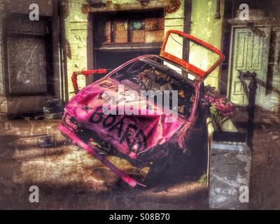 Baby onboard, banger racing. Foto Stock