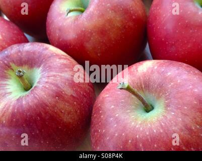 Rosso rosato mele da tavola per mangiare Foto Stock