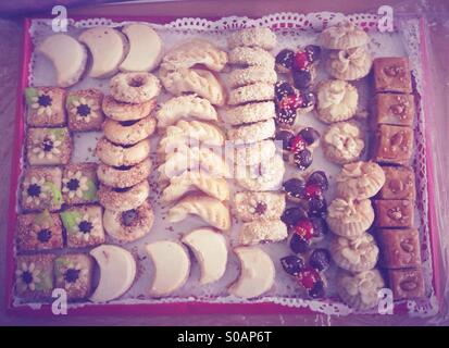 Paste dolci dal Marocco Foto Stock