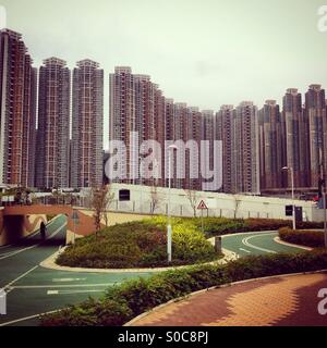 Grandi rang di torri di Hong Kong Foto Stock