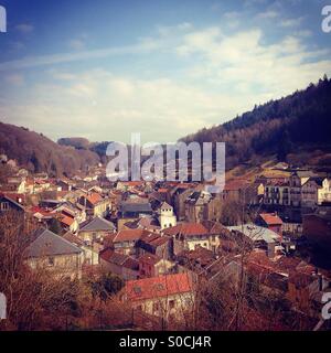 Plombieres les Bains,Vosges,Lorraine,Francia Foto Stock