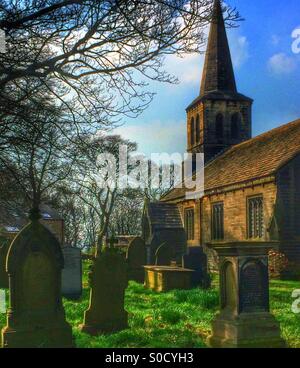 Villaggio Chiesa in Farnley Tyas, Huddersfield, West Yorkshire, Regno Unito Foto Stock