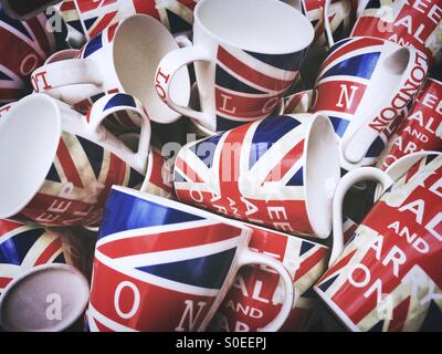 Tazze di Union Jack Foto Stock