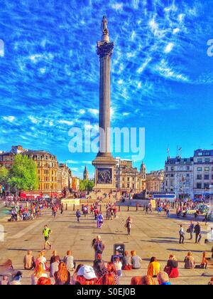 Nelsons Column , Trafalgar Square. Foto Stock