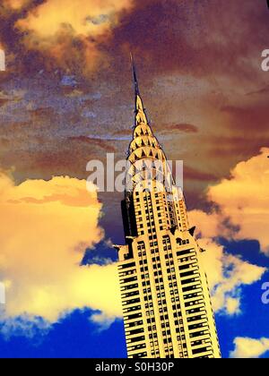 Iconico Chrysler Building a New York City, Stati Uniti d'America Foto Stock