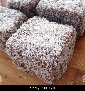 Torte di Lamington Foto Stock