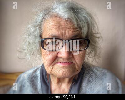 Donna anziana ritratto Foto Stock