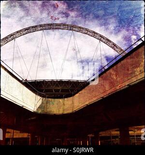 Lo stadio di Wembley, London Borough of Brent, a nord ovest di Londra, Inghilterra, Regno Unito, Europa Foto Stock