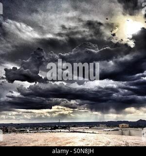 Tempesta su Las Cruces, Nuovo Messico Foto Stock