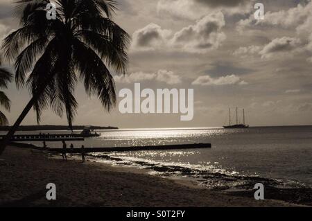 Tramonto in Maria la Gorda, Cuba Foto Stock