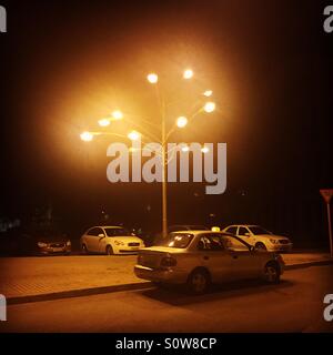 Taxi stand la Havane Cuba Foto Stock