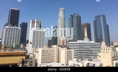 Il centro cittadino di Los Angeles skyline Foto Stock