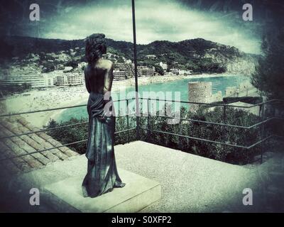 Ava Gardner scultura in Tossa de Mar, Spagna Foto Stock