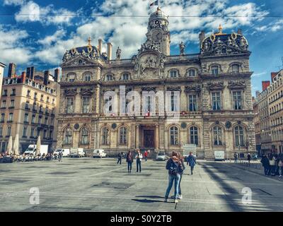 Hotel de Ville Lyon Francia Foto Stock