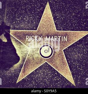 Ricky Martin Star di Hollywood Foto Stock