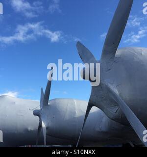 Boeing B-29 Super fortezza in protective shrink wrap. Foto Stock