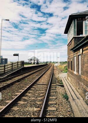 Ty Croes stazione ferroviaria, Anglesey, Galles del Nord Foto Stock