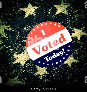 Ho votato oggi sticker Foto Stock