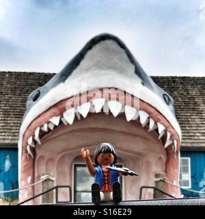 Shark motel in Ocean Shores Foto Stock