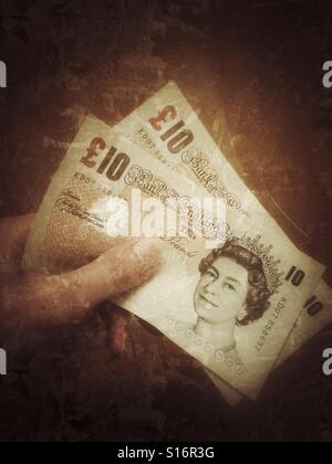 Dieci pound note England Regno Unito Foto Stock