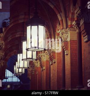 Dettagli architettonici al St.Pancras stazione ferroviaria a Londra. Foto Stock