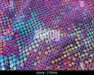 Shiny viola tessuto metallico Foto Stock