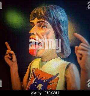 Mick Jagger ritratto caricatura cartoon Foto Stock