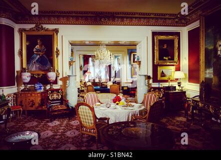 All'interno di Cliffe Castle Museum, Bradford, West Yorkshire. Foto Stock